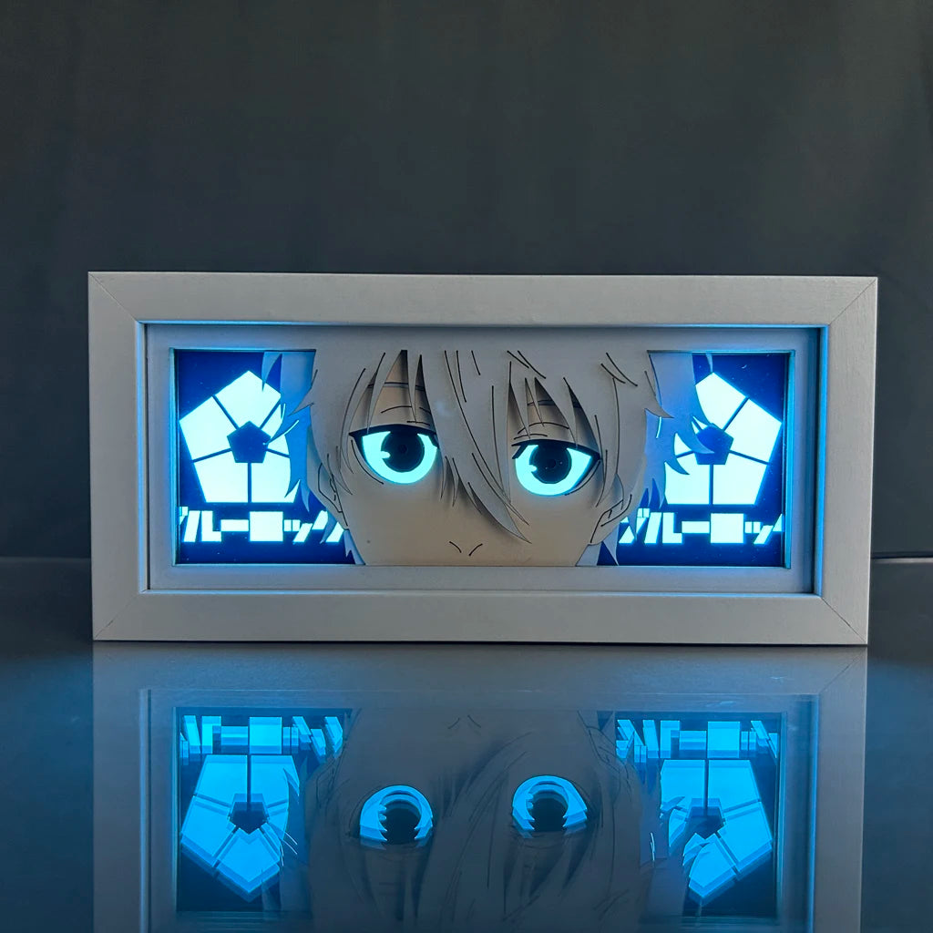 Blue Lock LED Light Box – Multi/Single‑Colour Anime Room Décor