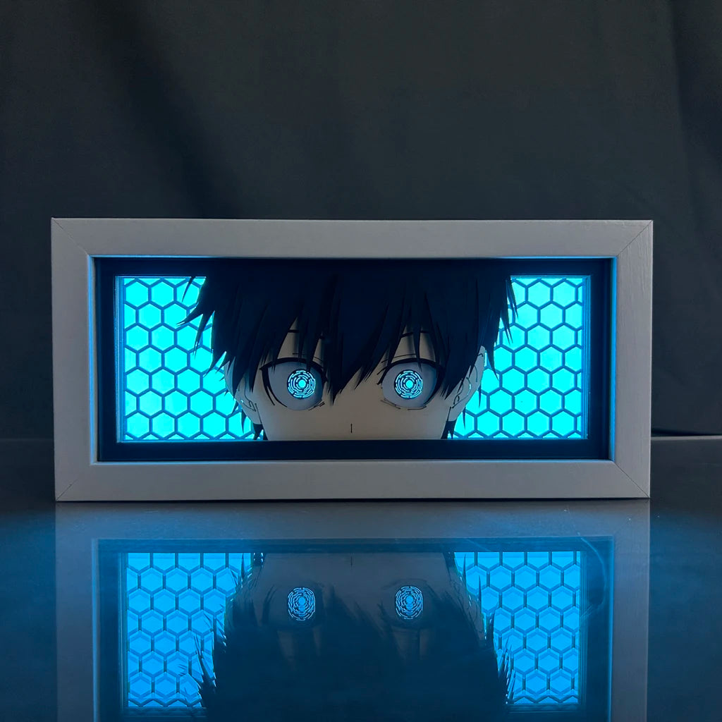 Blue Lock LED Light Box – Multi/Single‑Colour Anime Room Décor