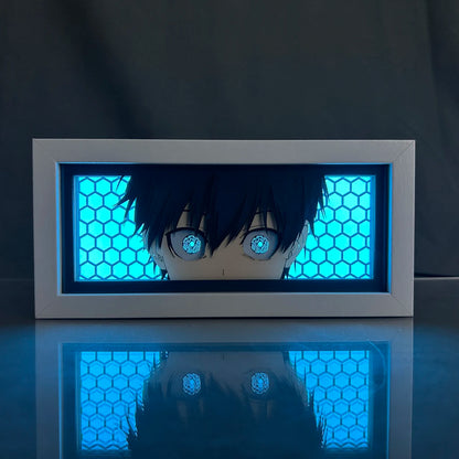 Blue Lock LED Light Box – Multi/Single‑Colour Anime Room Décor