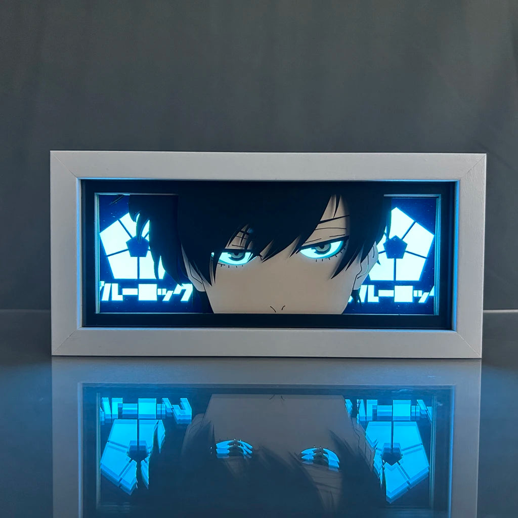 Blue Lock LED Light Box – Multi/Single‑Colour Anime Room Décor