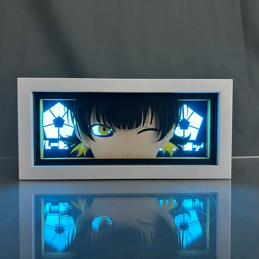 Blue Lock LED Light Box – Multi/Single‑Colour Anime Room Décor