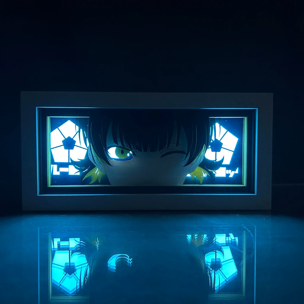 Blue Lock LED Light Box – Multi/Single‑Colour Anime Room Décor